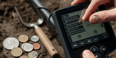 Professional photograph related to: Best Metal Detector Settings for Finding Old Coins. High quality