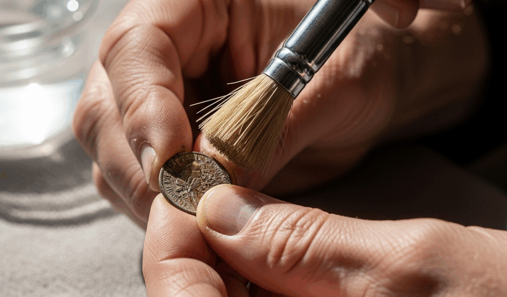 Professional photograph related to: How to Clean Found Coins Without Destroying Their Value. High qu