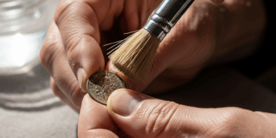Professional photograph related to: How to Clean Found Coins Without Destroying Their Value. High qu