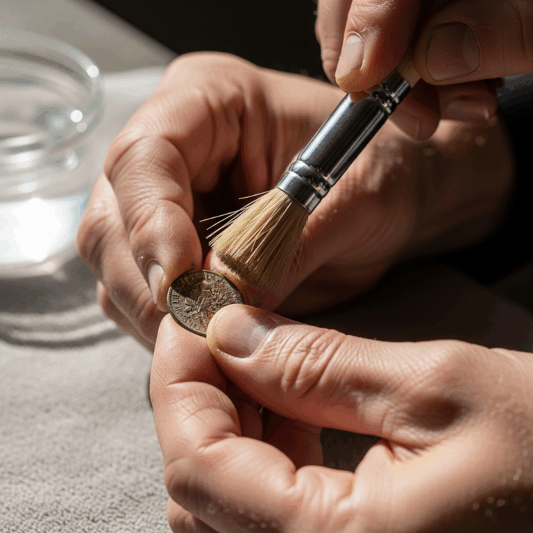Professional photograph related to: How to Clean Found Coins Without Destroying Their Value. High qu
