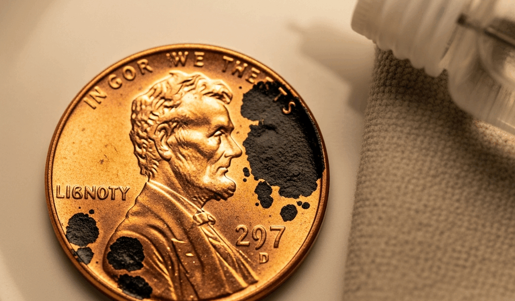 Why Your Lincoln Cent Has Black Spots After Cleaning